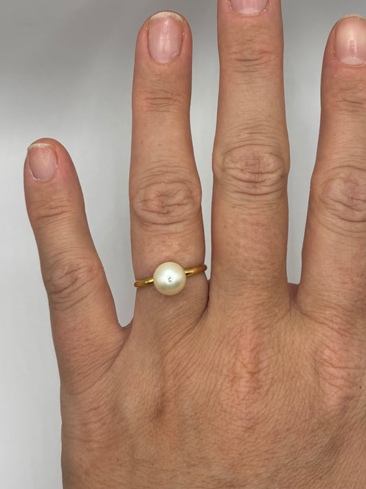 Custom pearl ring