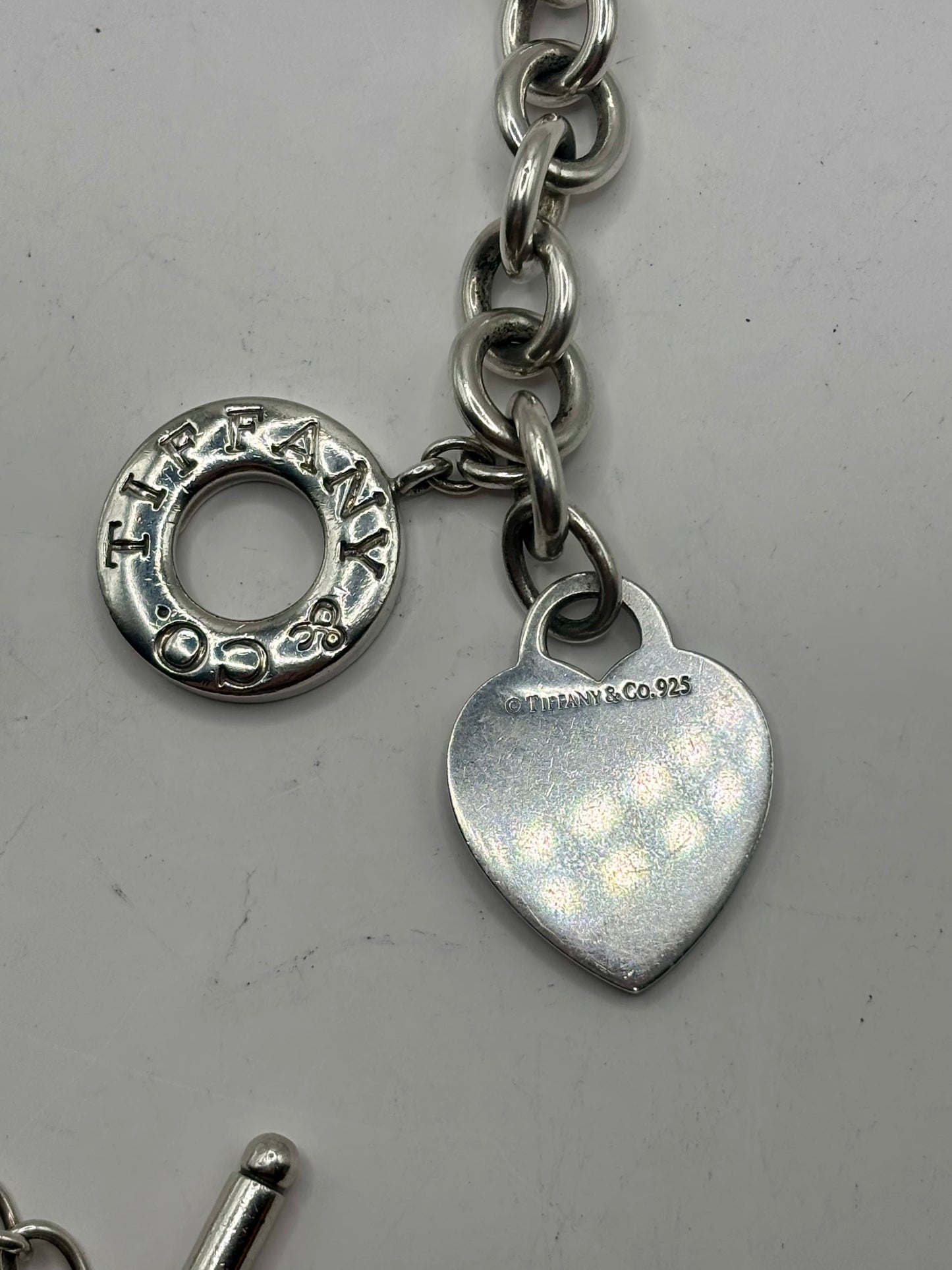 Tiffany & Co. sterling silver heart tag toggle bracelet