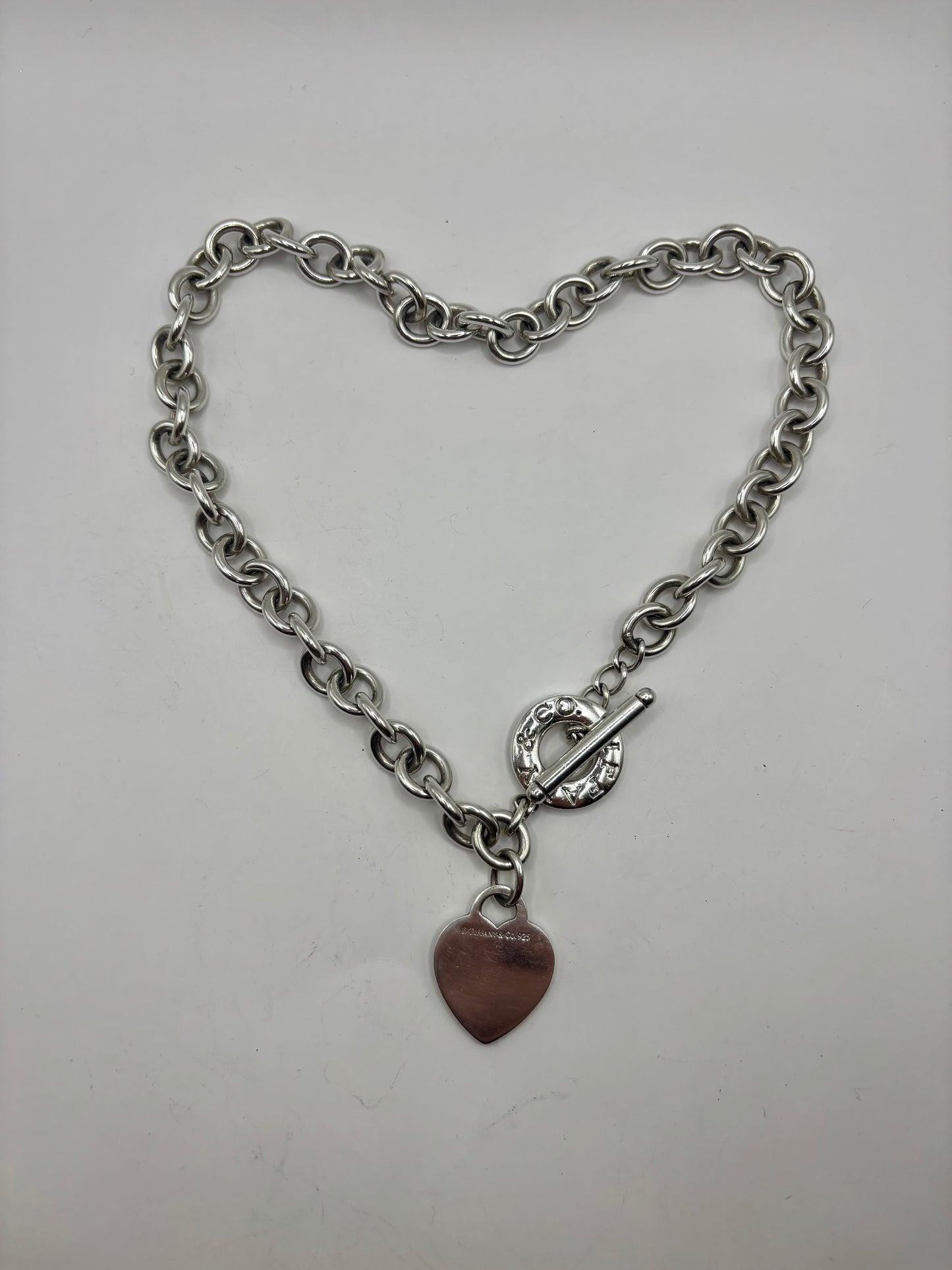 Tiffany & Co. Classic Silver Heart Tag Toggle Necklace