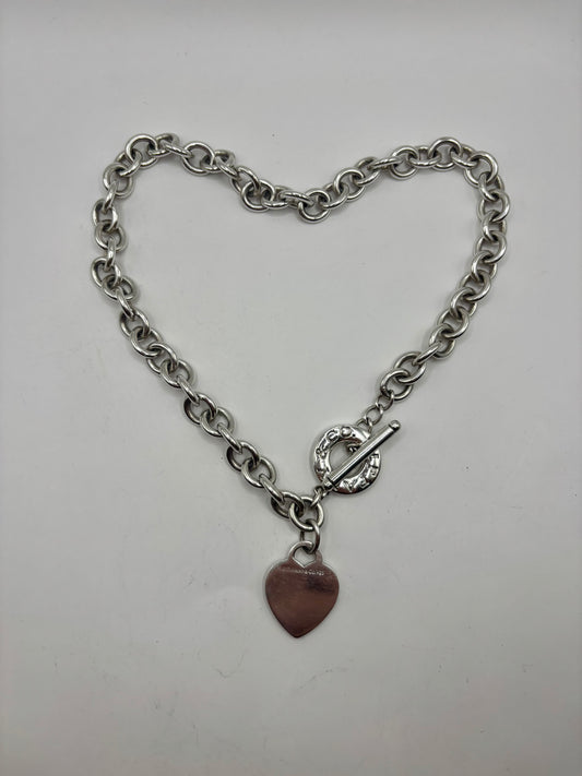 Tiffany & Co. Classic Silver Heart Tag Toggle Necklace