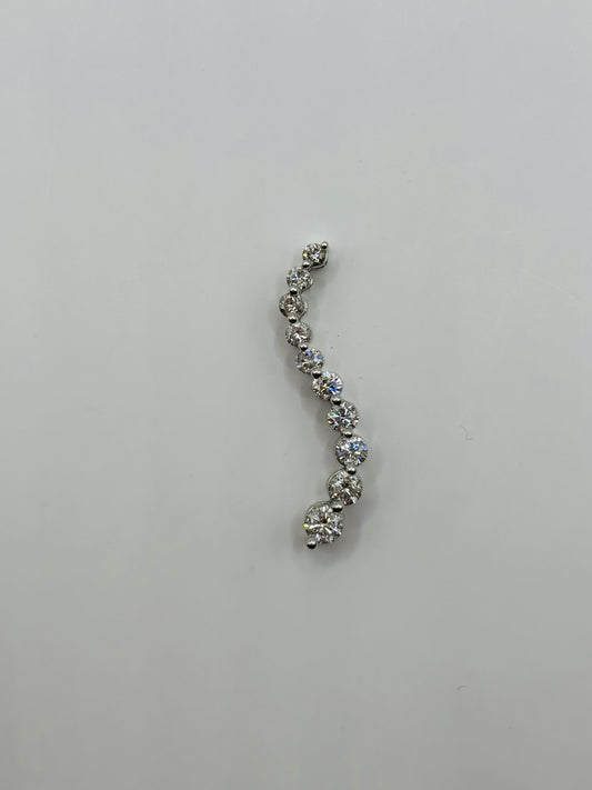 Estate diamond journey slider pendant