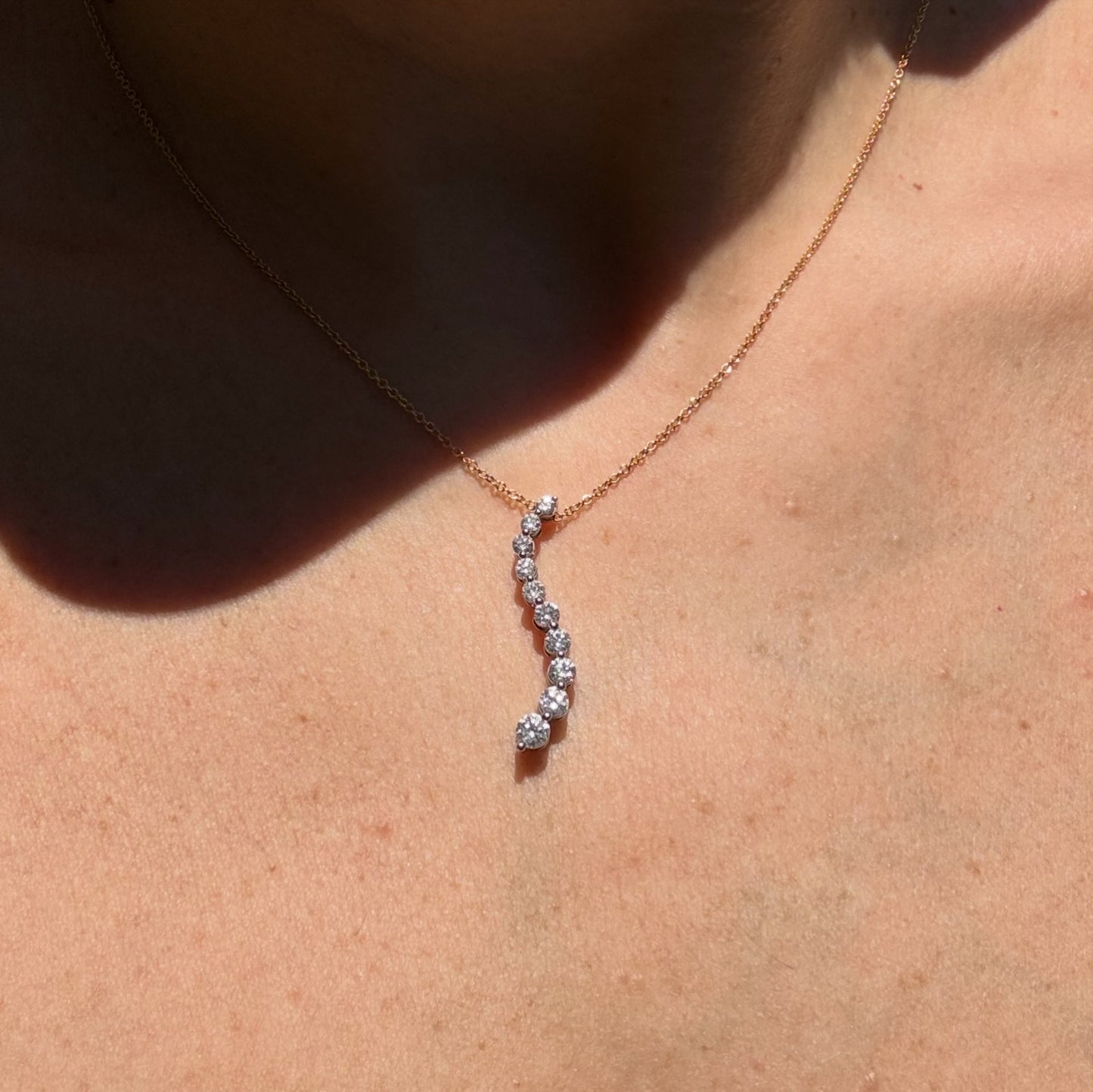 Diamond journey pendant