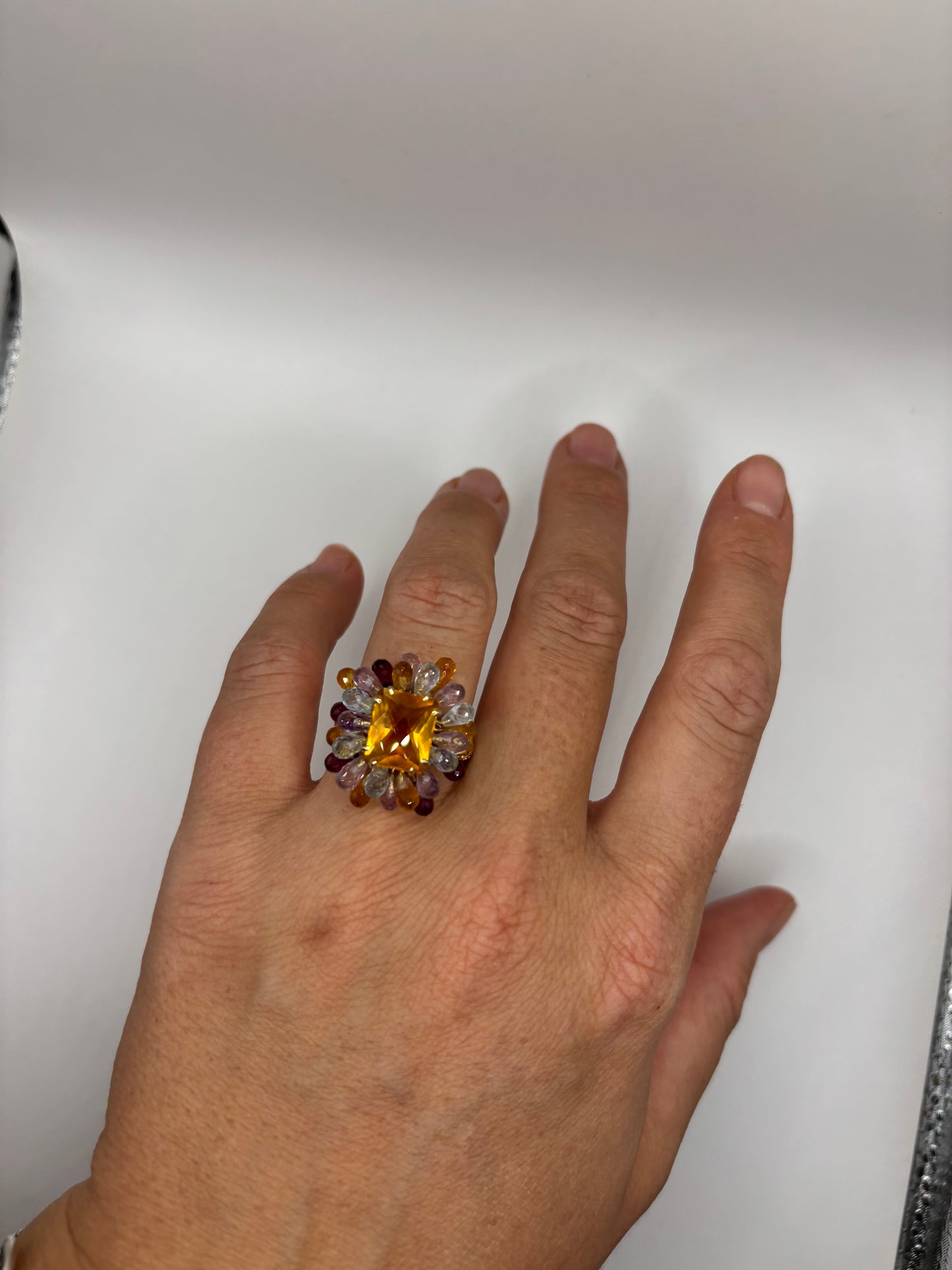 Vintage multigem ring