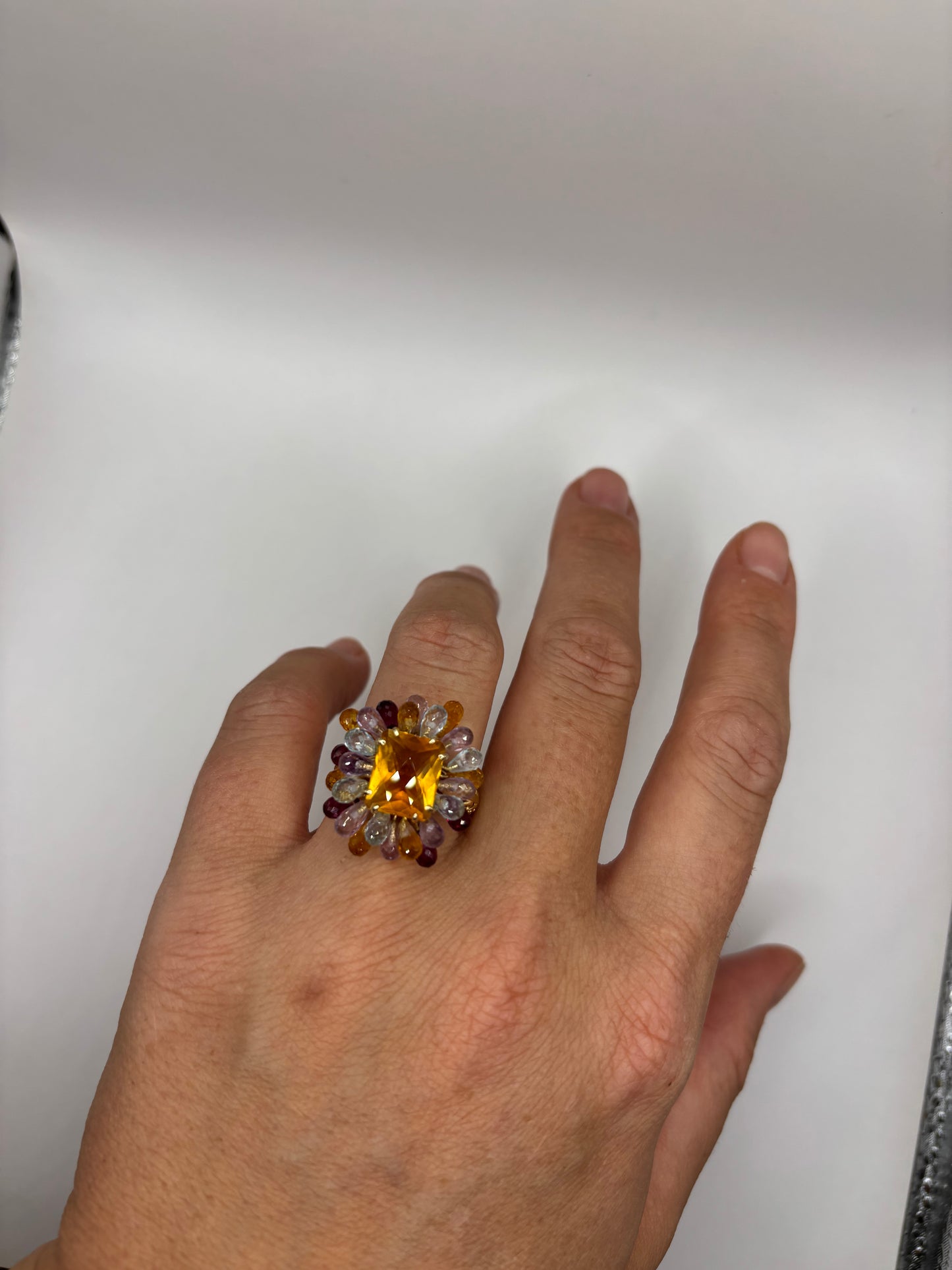 Vintage multigem ring