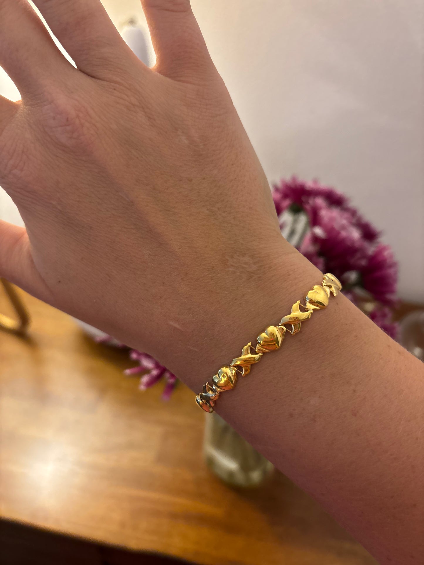 Hugs and Kisses Heart Bracelet