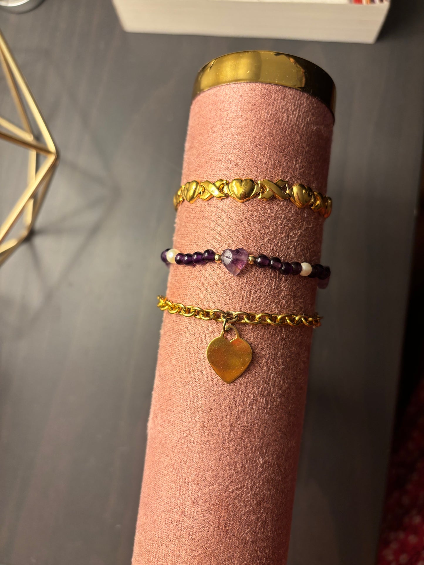 Hugs and Kisses Heart Bracelet