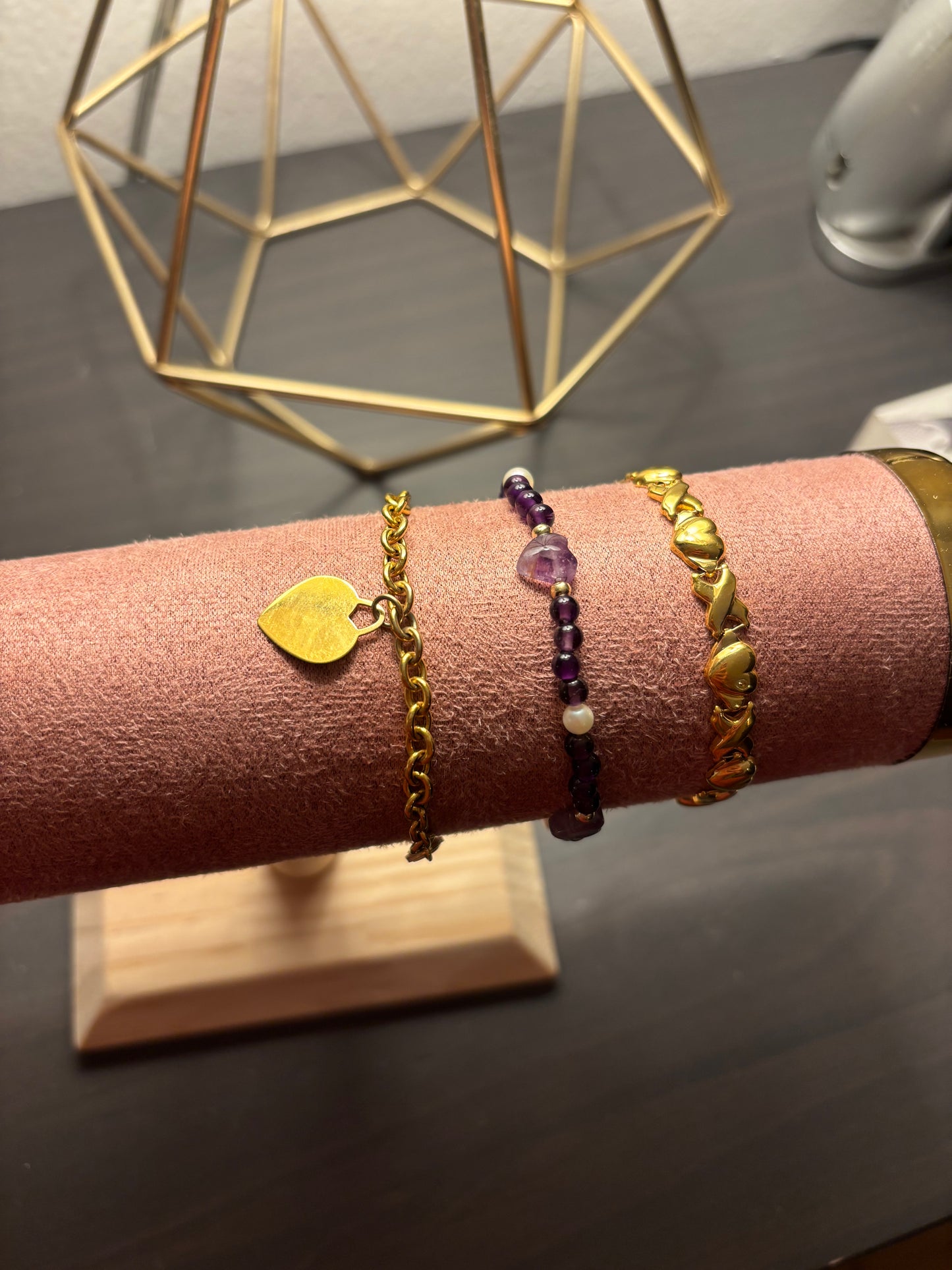 Hugs and Kisses Heart Bracelet