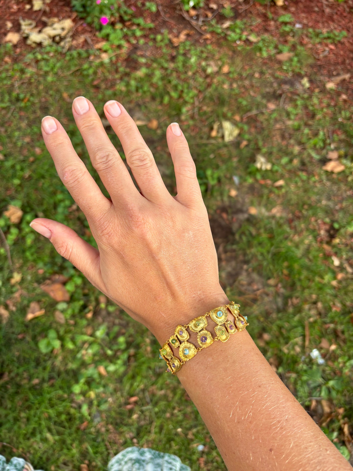 Michael Michaud Sea Urchin bracelet - worn view
