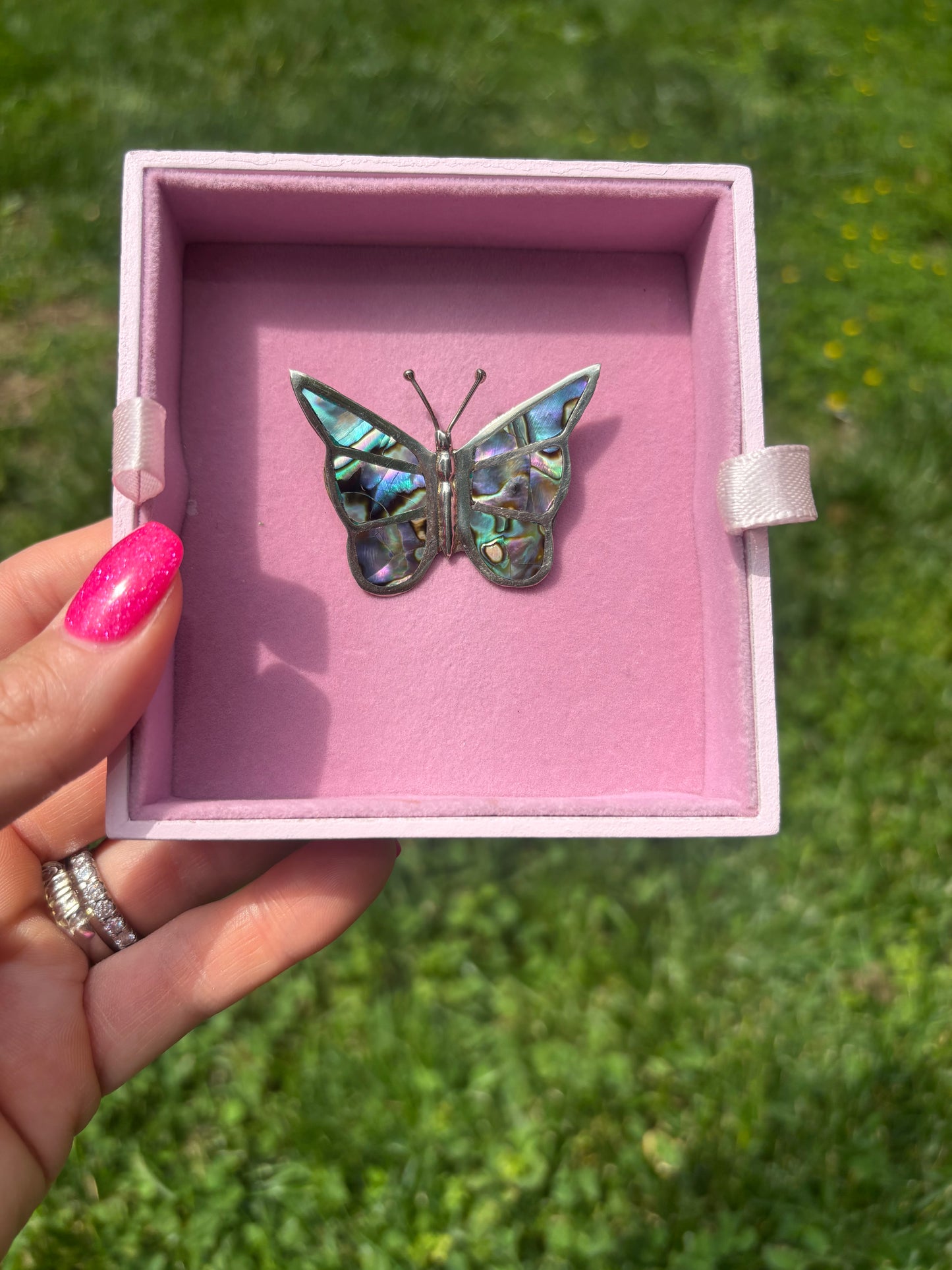 TAXCO Abalone butterfly brooch - Default Title