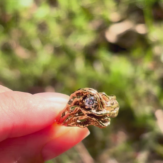 Brutalist ring video, detailed view