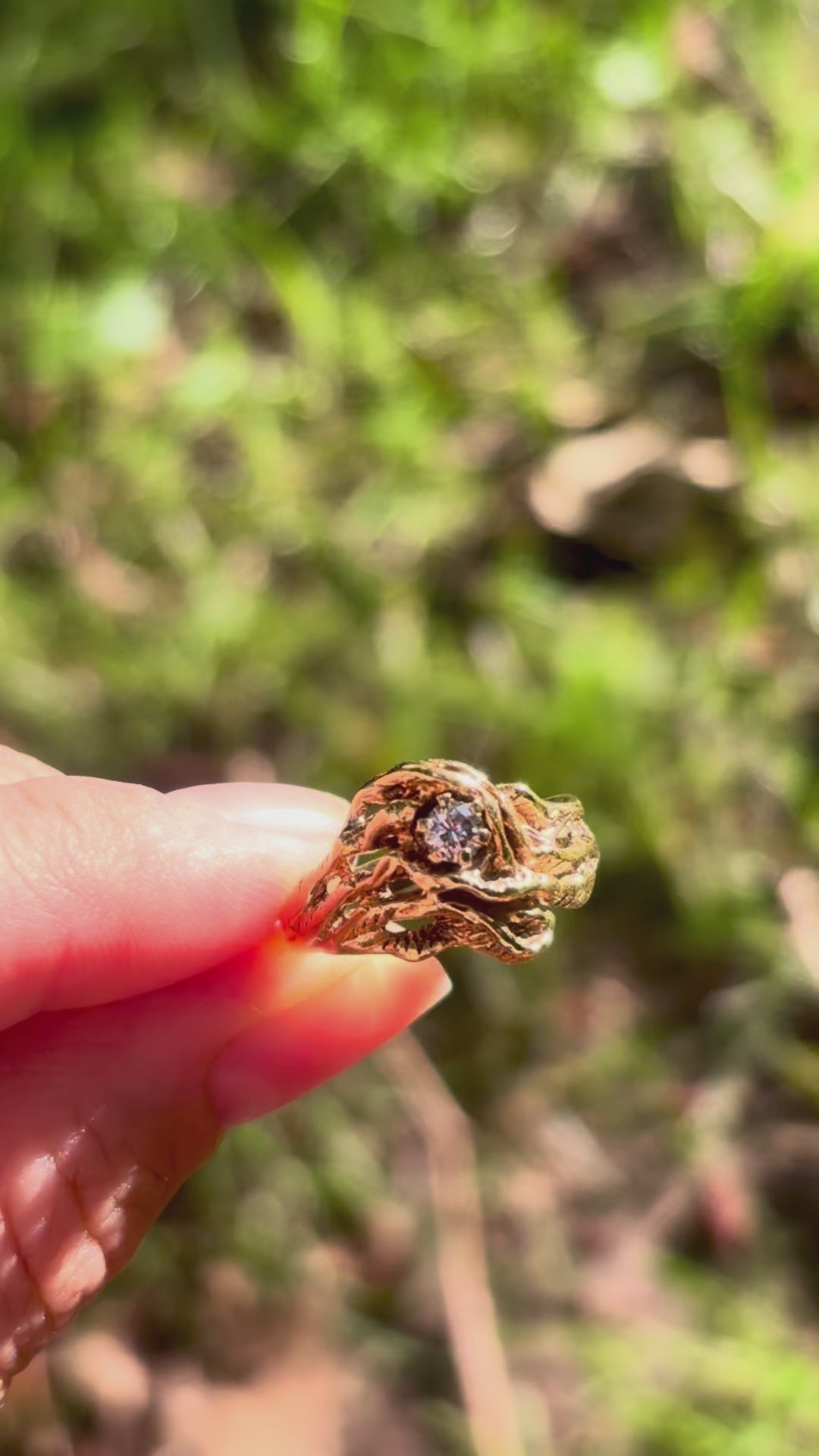 Brutalist ring video, detailed view