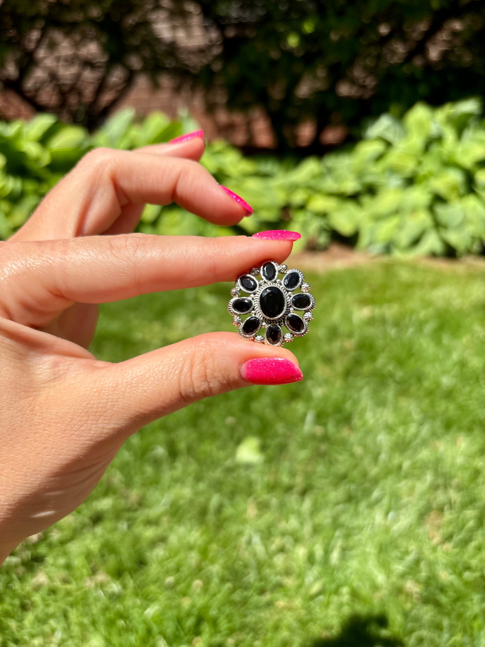 Shungite and Sterling Silver Ring - Default Title